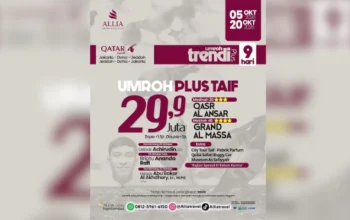 Umroh Trendi Plus 9D Jakarta 05 & 20 Oktober 2026