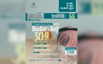 Umroh Trendi Plus 10 Hari Surabaya September Oktober November 2026