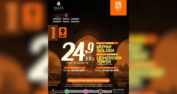 Umroh Hemat 9 Hari Jakarta 05 Oktober 2026